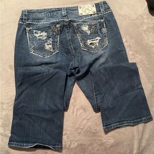 Miss Me Distressed Blue Boot Cut Jeans